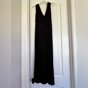 LOFT Black Jersey Maxi Dress Sz XS
